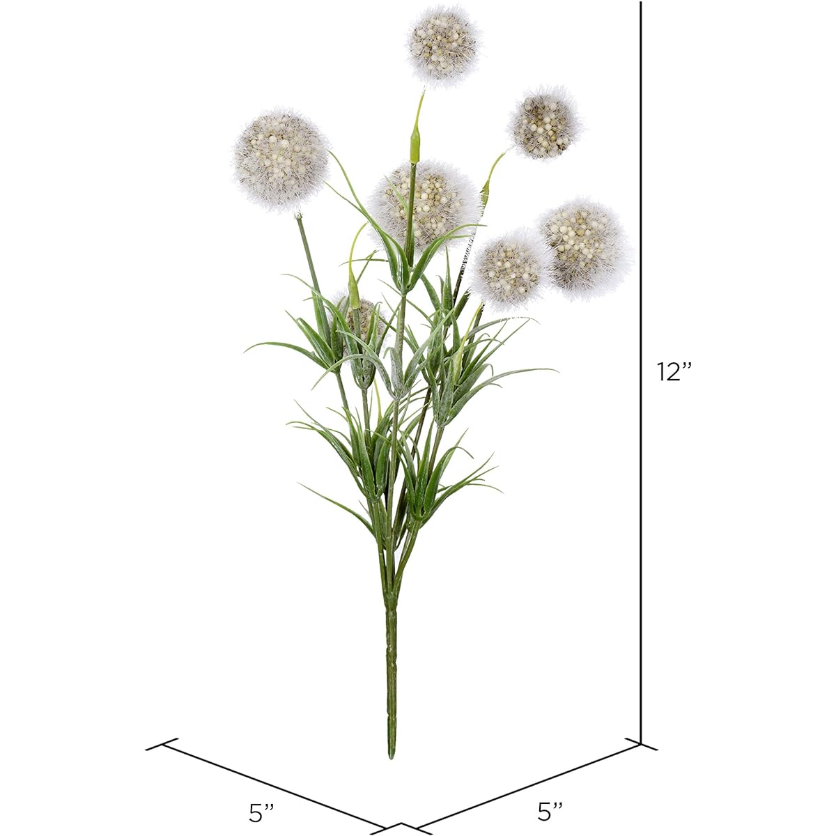 Vickerman Pom Everyday Floral Bush 12 inch Green