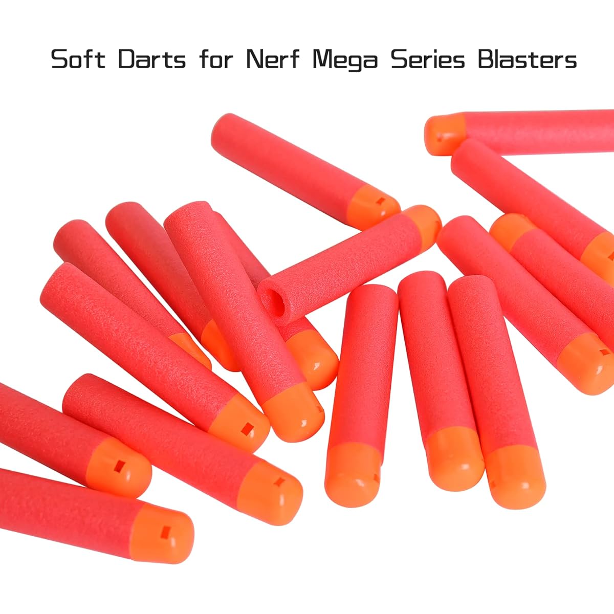 Iififun Mega Darts Refill Pack 96pcs Compatible with Nerf N-Strike Mega Series Blasters Red