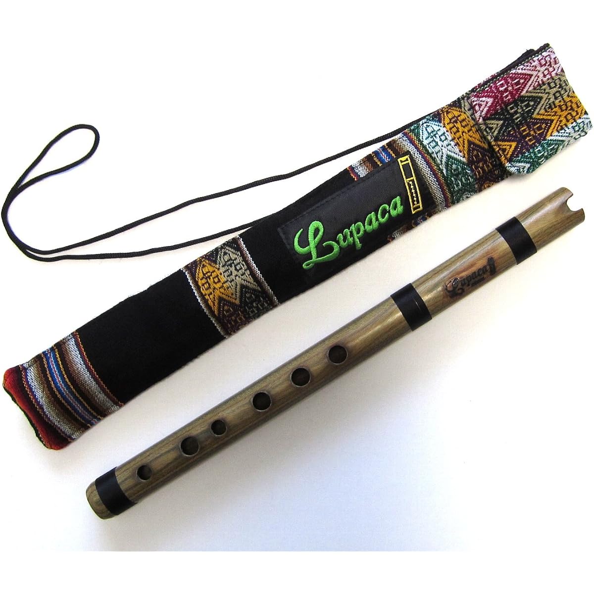 [LUPACA QUENA GUAYACAN PRO] Lupaca's professional quena G tube [Wayacan (lignum vitae)] Comes with a special case with Awayo pattern ★Material is WAYACAN wood★Size notation (condition column) Limited to 1 piece