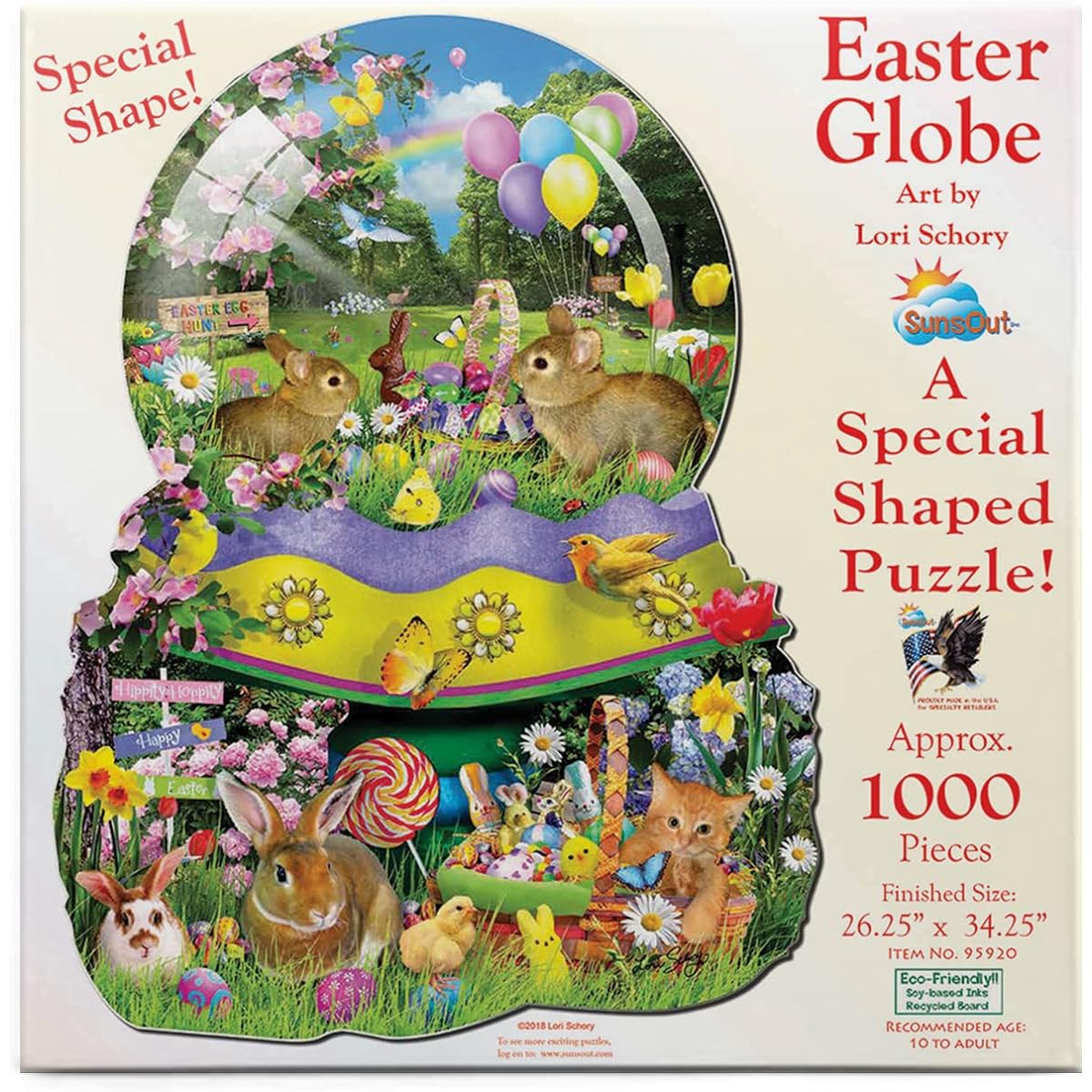 SunsOut Jigsaw Puzzle Easter Globe Shape 1000 Pieces