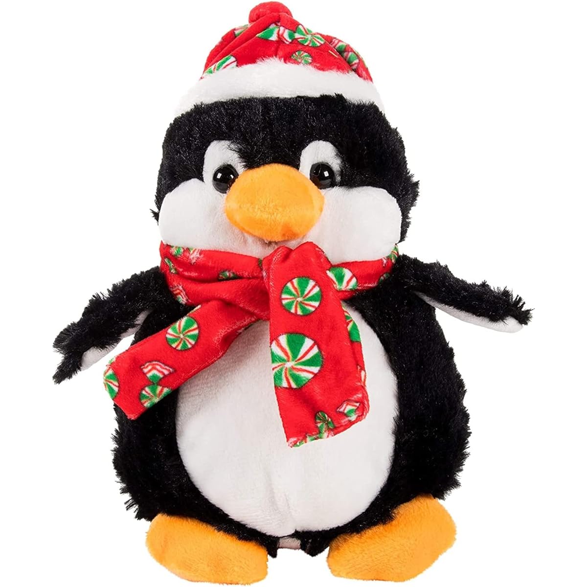 Blue Panda Cute Penguin Plush Toy - Kids Soft Stuffed Toy, Fun Christmas Holiday Party Gifts Girls Boys, Festive Decoration, Black White, 6.5 x 11cm x 20cm