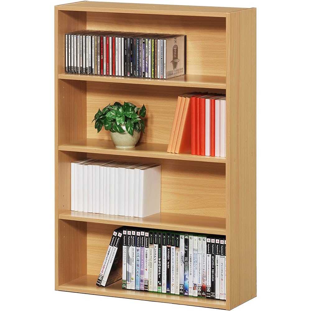 Pearl Metal Storage Paperback Rack Shelf Height 90cm Width 60cm Natural T-4 N-7847