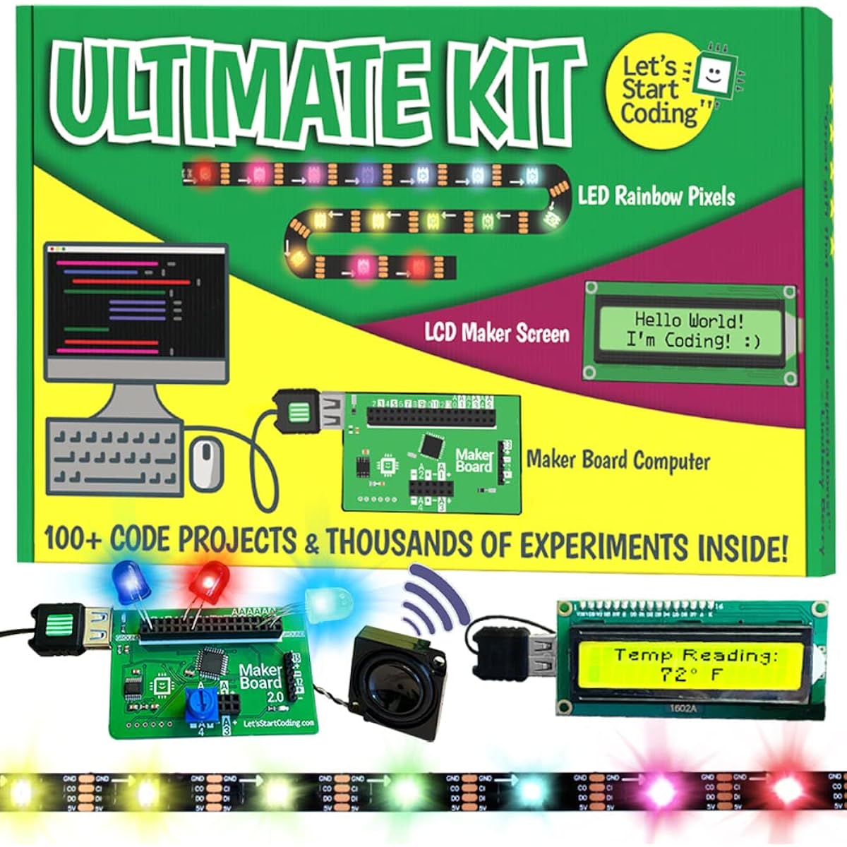 Ultimate Coding Kit for Kids Ages 8-15 | 100+ Free Code & STEM Projects | Girls & Boys Learn STEM Hands-On | Great Gift