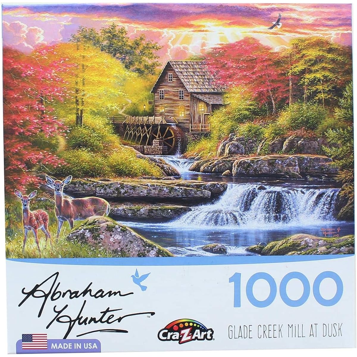 LPF Glade Creek Mill 1000 Piece Jigsaw Puzzle Artist: Abraham Hunter
