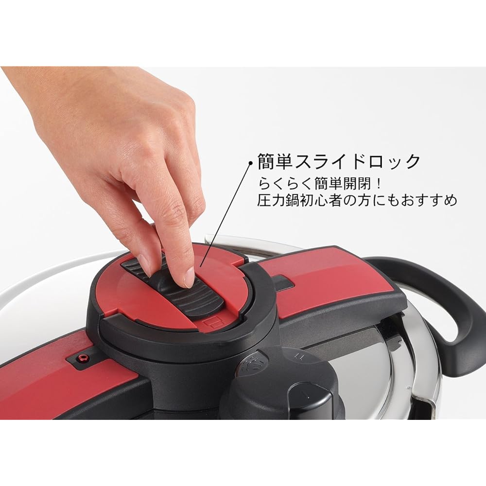 Aoyagi Corporation NEW Bordeaux Stainless Steel Two Hand Pressure Cooker 6L 23002 Silver
