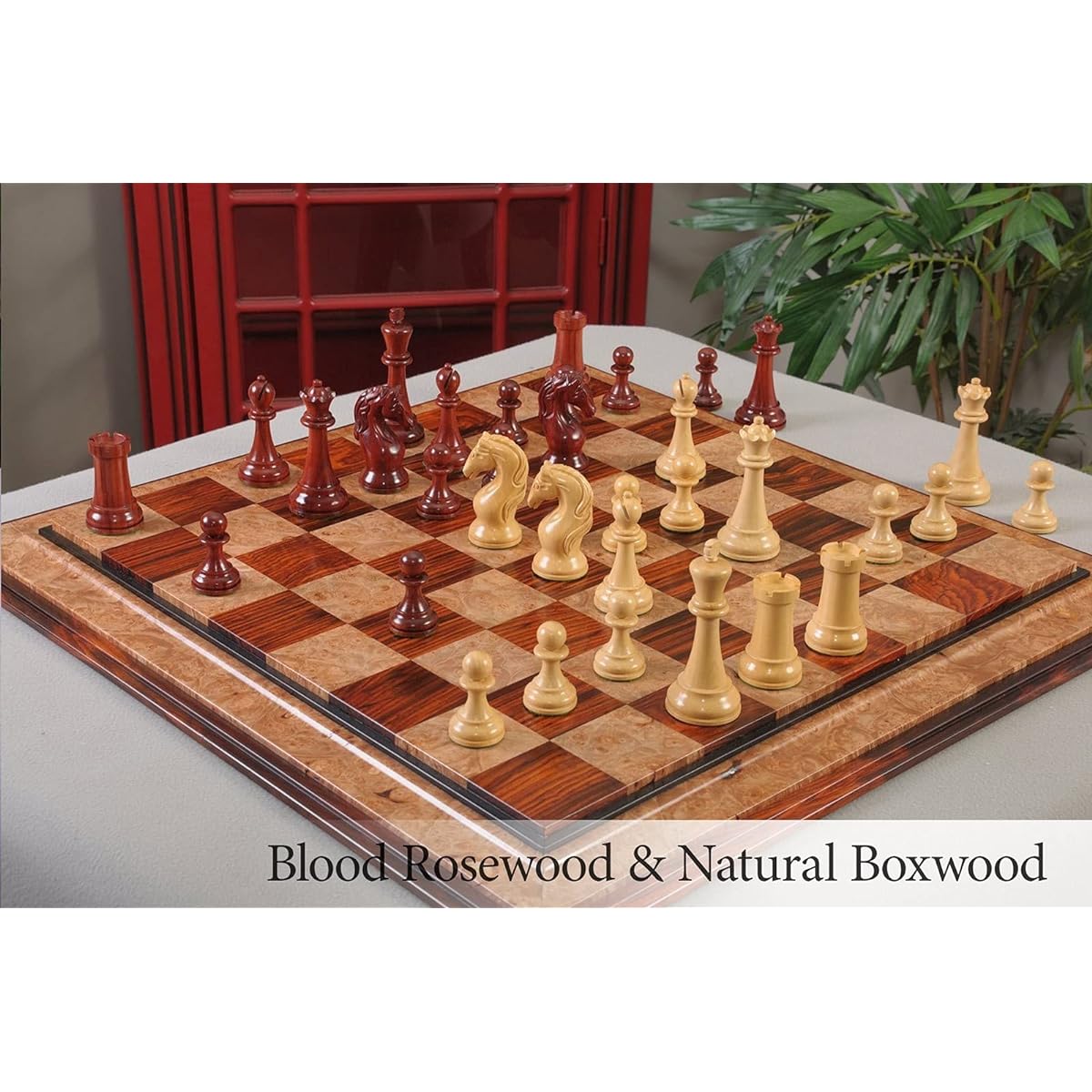Camaratta Collection - Piatagorsky Cup Series Luxury Chess Set - Pieces Only - 4.4" King (Blood Rosewood)