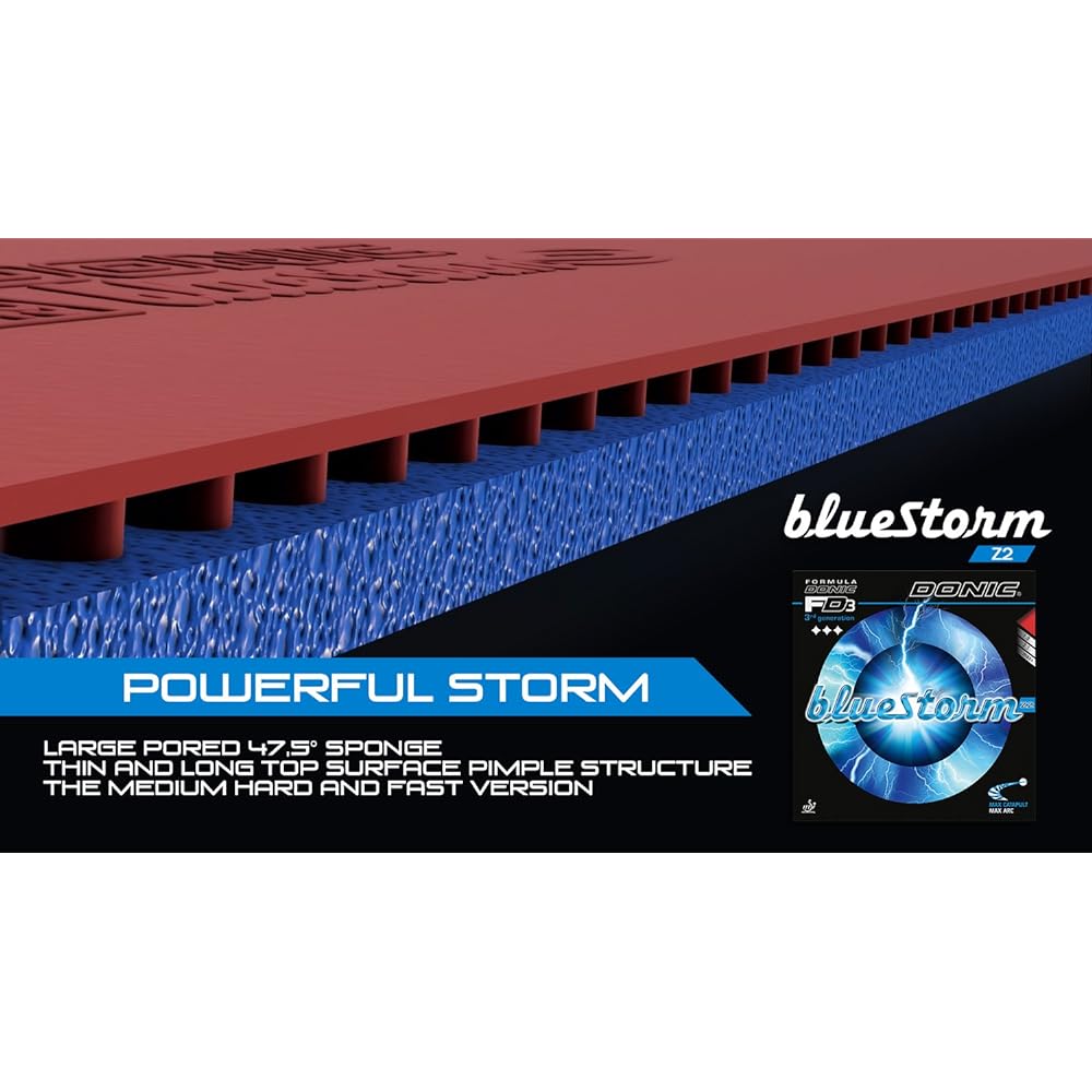 DONIC Table Tennis Back Soft Rubber Blue Storm Z2 AL087