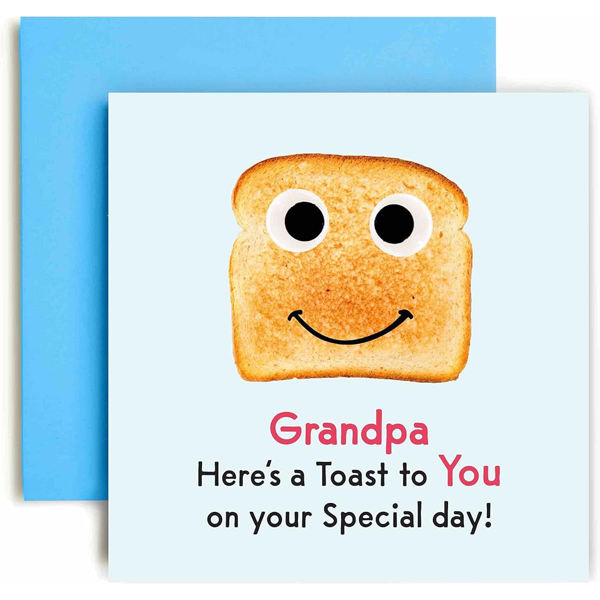 Huxters Birthday Cards for Men – Special Toast to Grandpa Birthday Card – Funny Birthday Card for Grandpa with Recyclable Envelope Included for Grandpa (Grandpa)