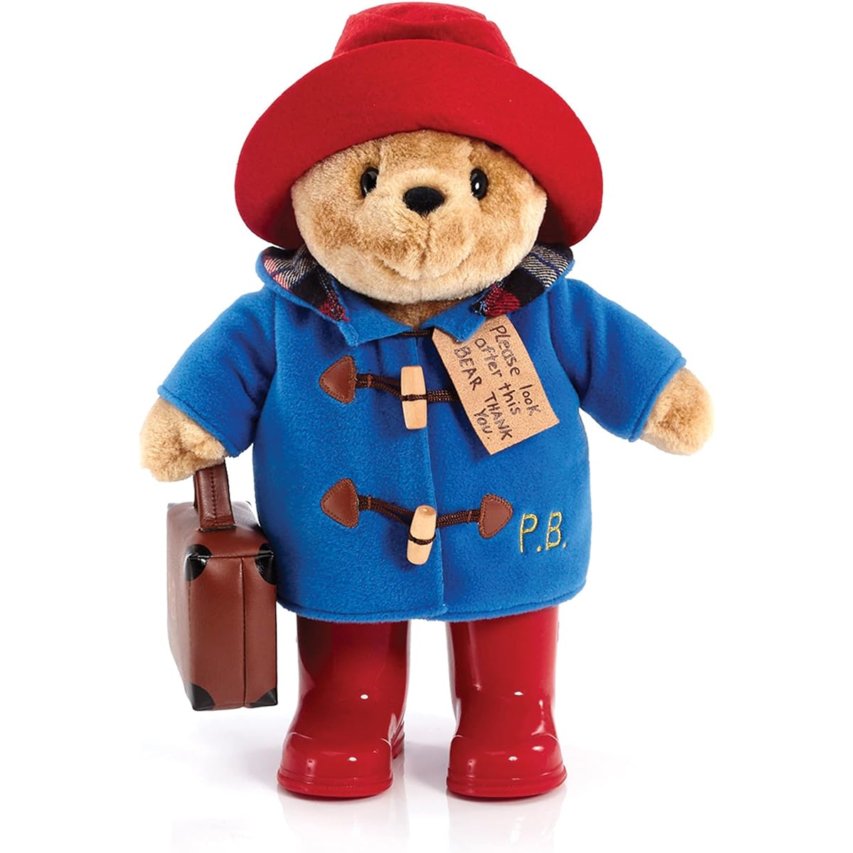 Paddington Bear Classic Plush Toy with Boots and Suitcase