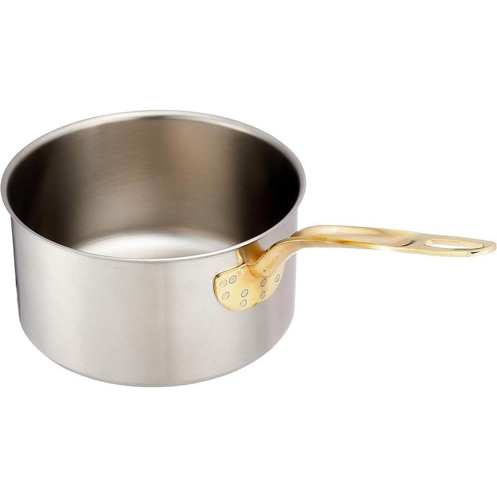 Endo Shoji Commercial Super Denji Stew Pan (No Lid) 18cm Stainless Steel Pot for Induction Cooker Made in Japan AST96018