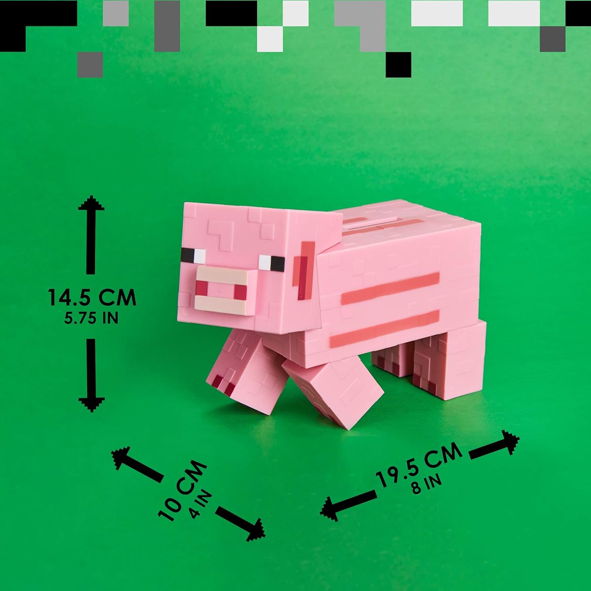Paladone Minecraft Pig Bank 19cm Officially Licensed Pink