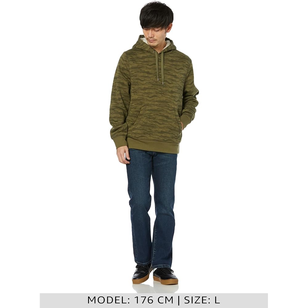 Pullover Hoodie Sherpa Lining Men's