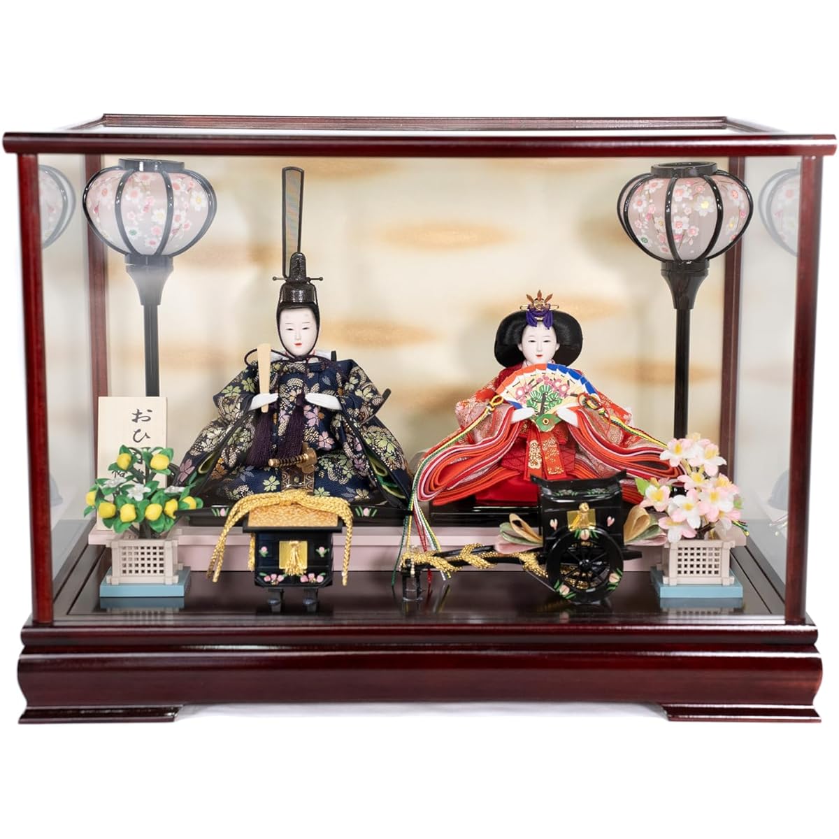 Special offer: Prince and princess ornament with case 202205-52 Case ornament Hina doll Hina doll Hinamatsuri Doll festival Hina doll Overseas souvenir Hina doll Celebration Present Peach festival Festival ornament Japanese tradition