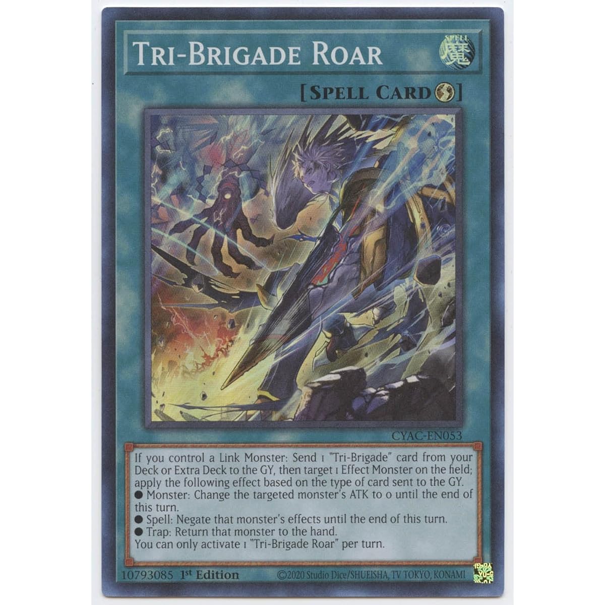 Tri-Brigade Roar - CYAC-EN053 - Super Rare - 1st Edition.