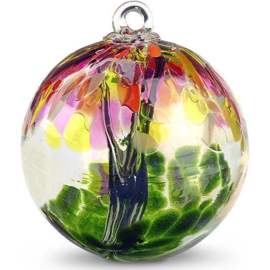 Spirit Tree Witch Ball "Seychelles" by Iron Art Glass Design