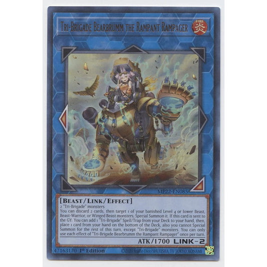 Tri-Brigade Bearbrumm The Rampant Rampager - MP22-EN085 - Ultra Rare - 1st Edition.