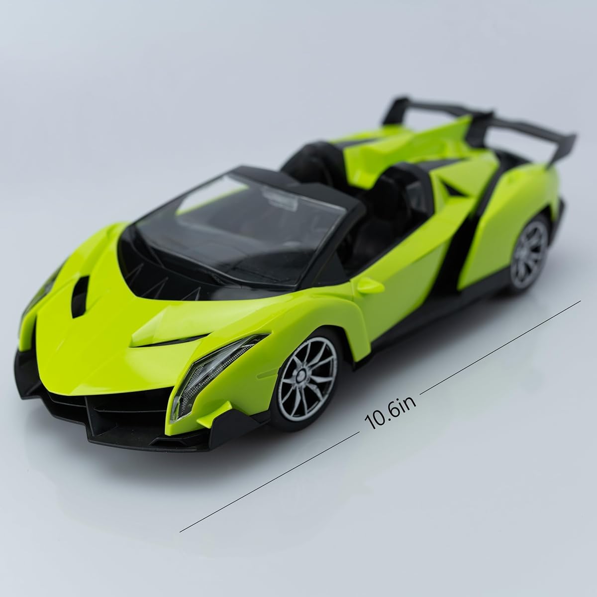Electric Sports Roadster 1/16 Green Sports Racing Remote Control Car RC Model Toys for Kids Ages 4-12