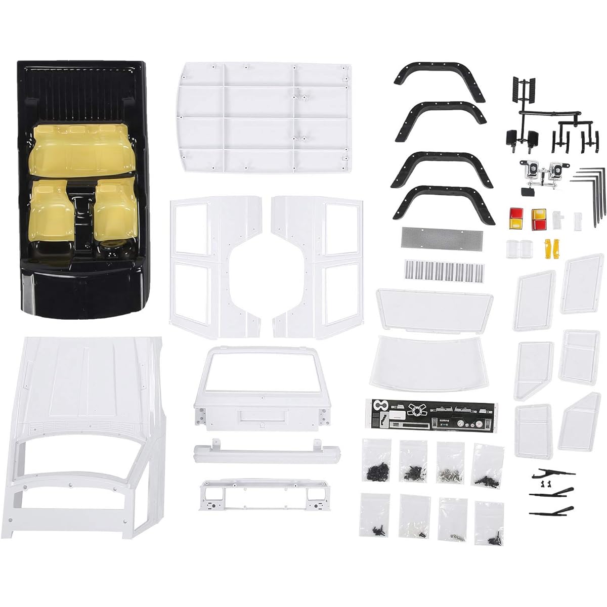 Car Body Shell Accessories, Funny Practical Durable RC Car Shell Exquisite for Simulation Climbing Car for 313mm/12.3in RC Car