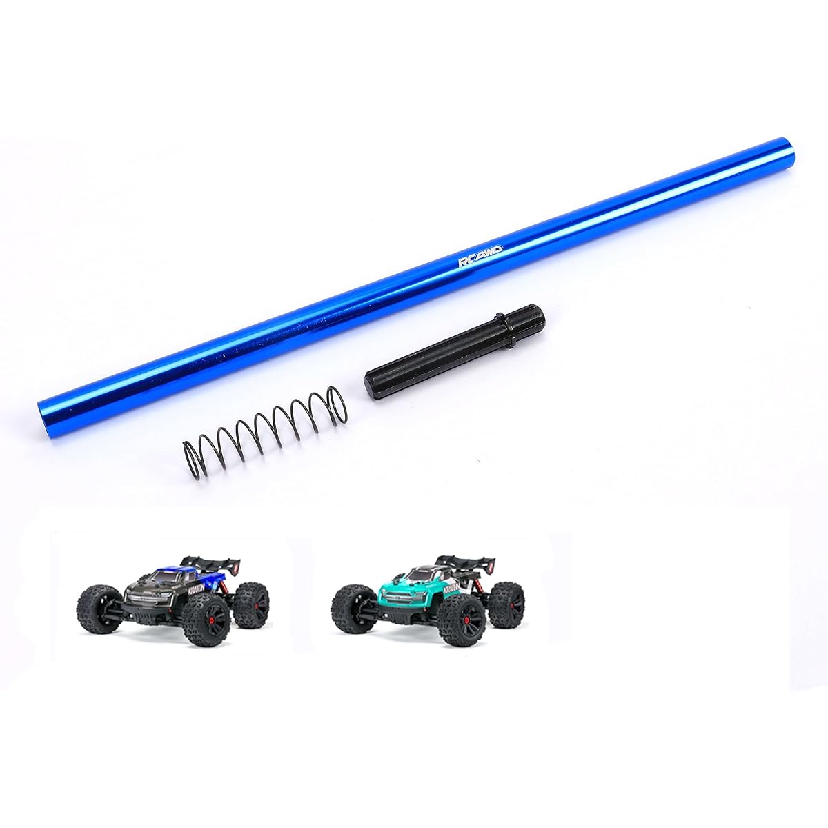RCAWD Aluminum 227mm Center Drive Shaft for 1/10 ARRMA Kraton 4S V2 Upgrade Parts (Blue)