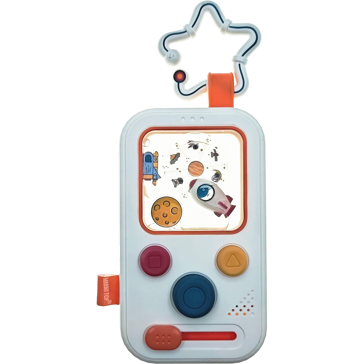 Fidget Pad | Pressure Relief Button | Handheld Water Game Arcade with Keychain | Addictive Fidget Toys for Boys and Girls | Teen Gifts | Space Elements | Stress Relief Game for Kids and Adults