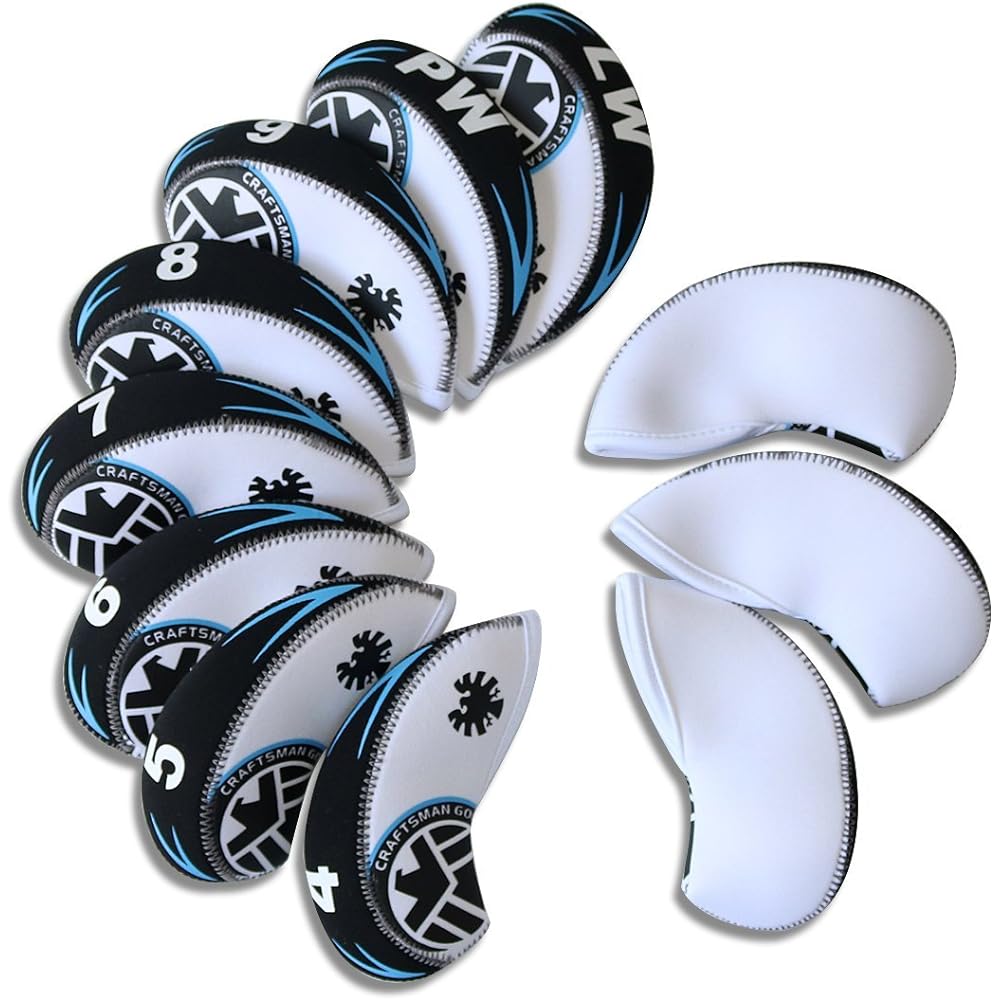 CRAFTSMAN Head Cover Golf Iron Cover Cosmo Series Lost Prevention No. X now available 11 pieces in total 3 colors