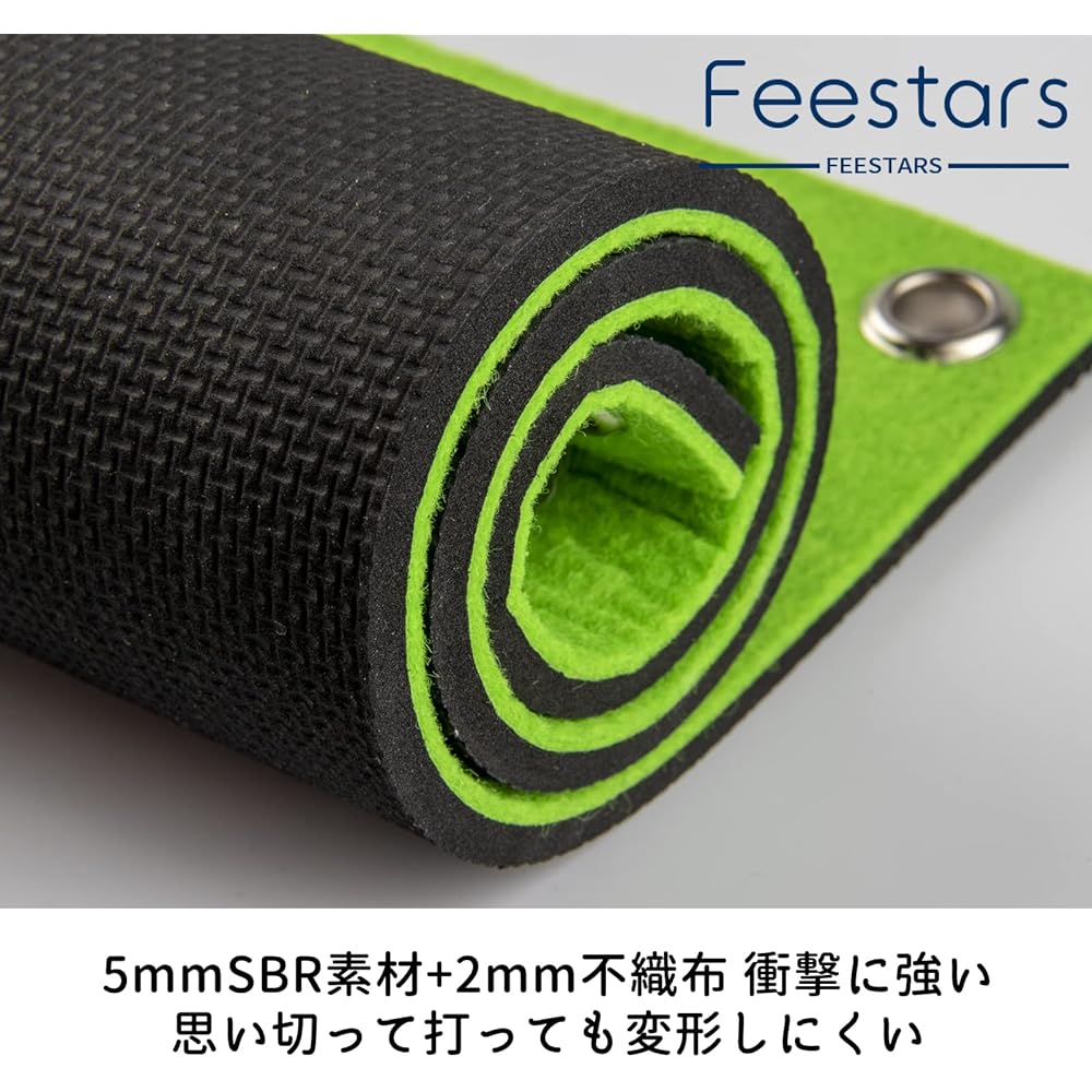 Feestars Golf Practice Mat, No Marks, Golf Practice Equipment, Golf Mat, Shot Mat, Impact Resistant, Golf Practice Mat, Clear Marks, Home, Indoors, Outdoors, Practice Swings, 25 x 50cm