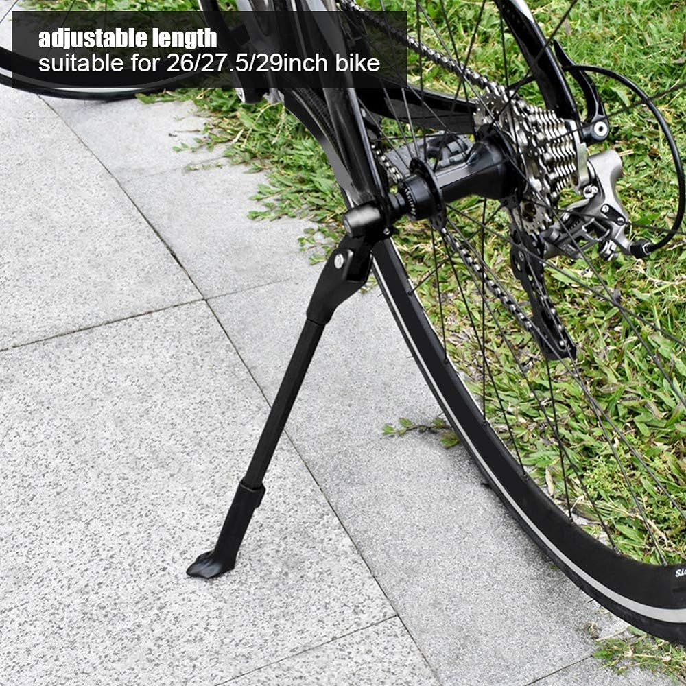 Bicycle Kickstand, Aluminum Alloy Adjustable Road Bike Side Stand Kickstand 26 / 27.5 / 29 Inch 700 C Bicycle Stand Bicycle Stand 27 Inch