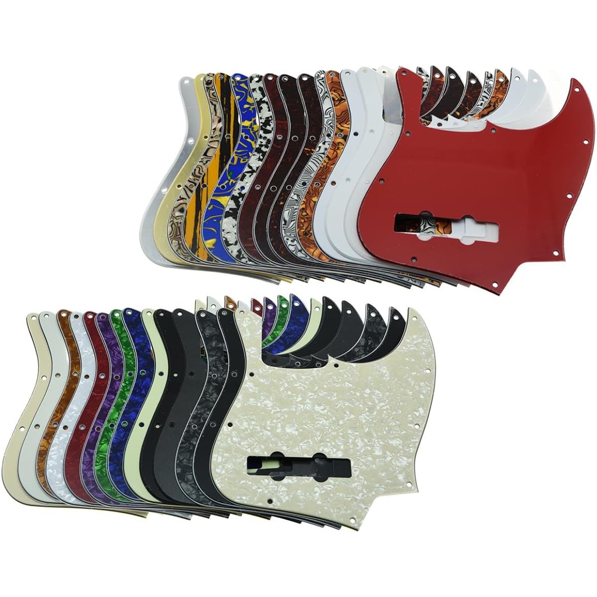 KAISH 4 String J Bass Style Pickguard Bass Pickguard Scratch Plate for Jazz J Bass Made in the USA Mexico Aged Pearl