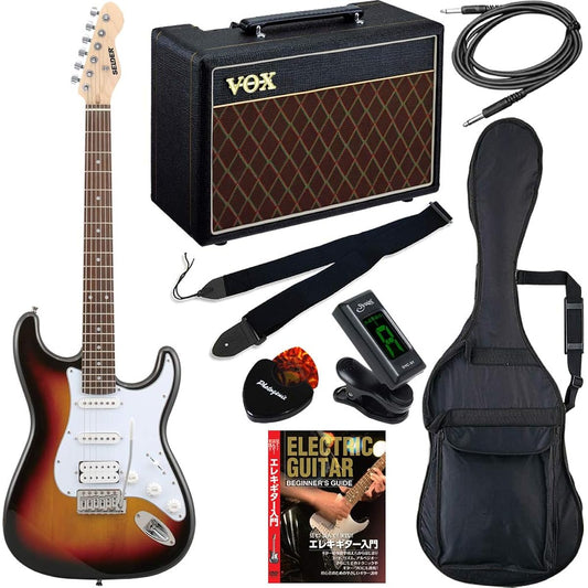 SELDER Electric Guitar Stratocaster Type Sakura Musical Instruments Original STH-20/SB VOX Amplifier Included Super Limited Set
