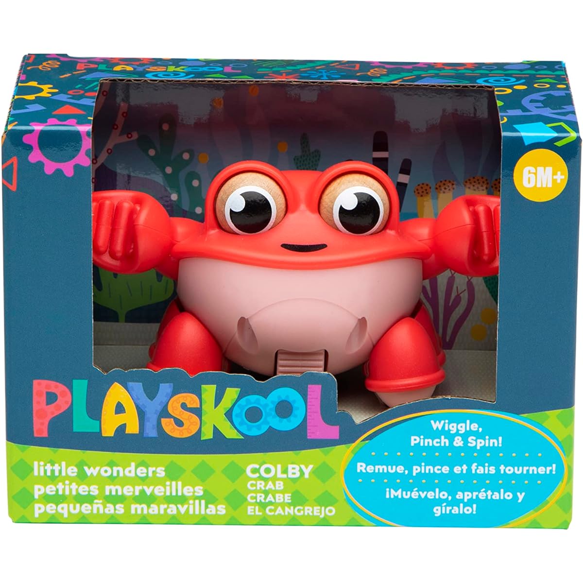 Playskool Little Wonders - Colby Crab - Tactile Sensory Play Toddler Toy - Helps Develop Fine Motor Skills - For Ages 6 Months and Up