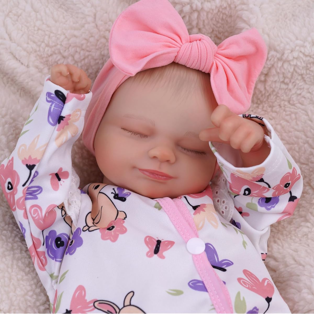 BABESIDE Lifelike Reborn Baby Doll - 17 Inch Realistic Newborn Baby Doll Skylar Hair Extensions New Clothes