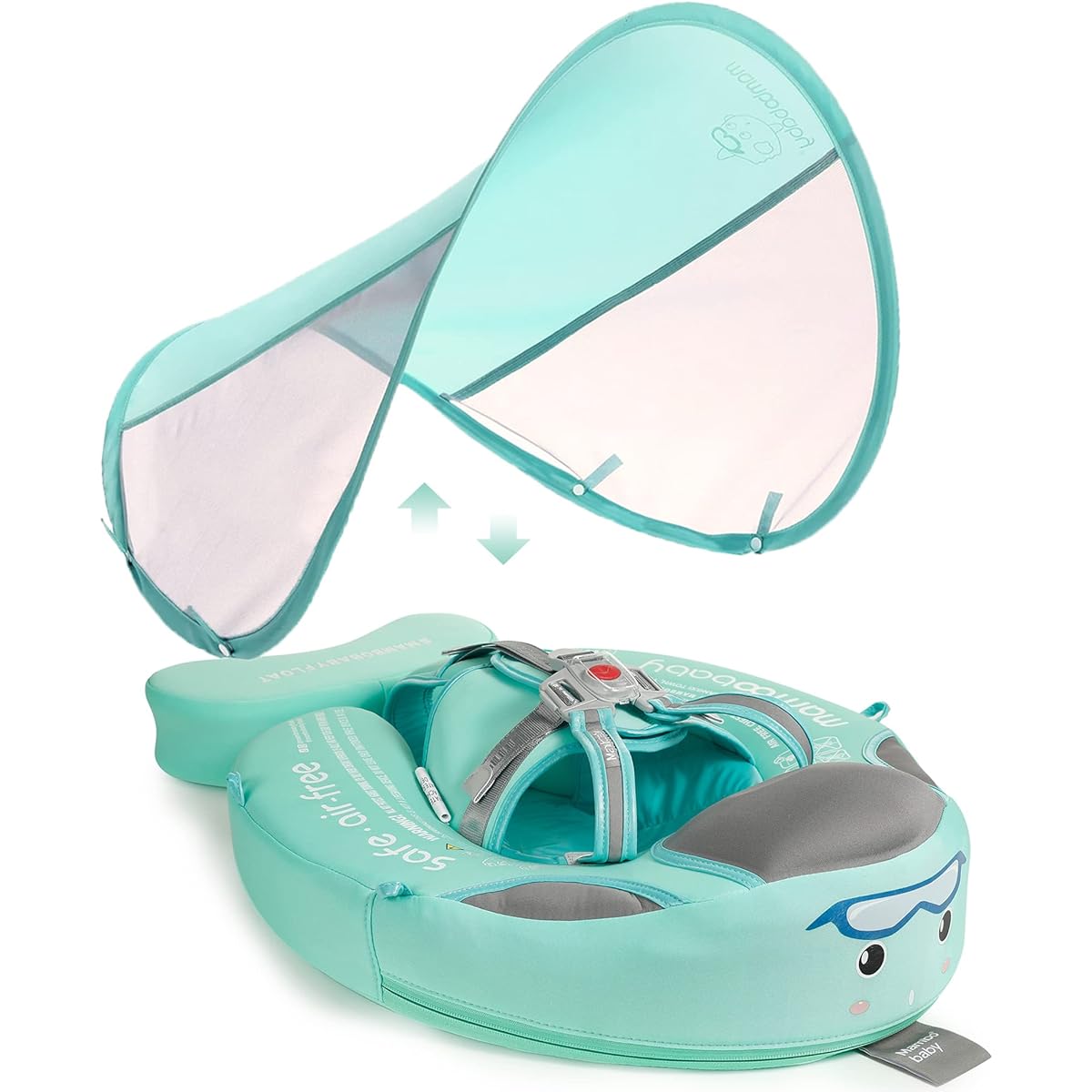 Mambobaby Add Tail Baby Float with Sun Canopy Special Edition Green
