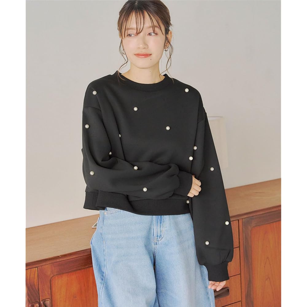 [Titty Bait] Women's Pullover with Fleece Pearls ACJR2562