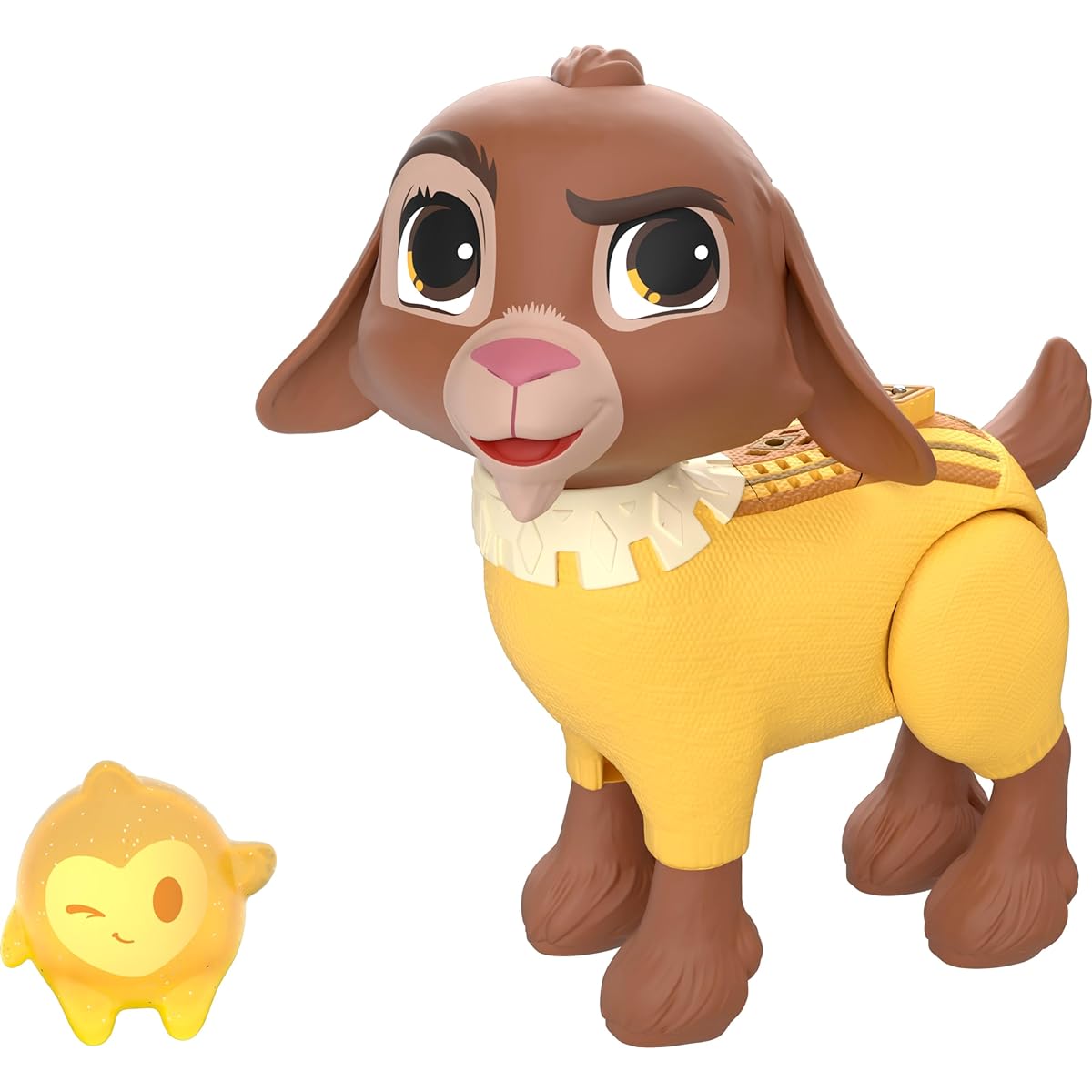 Mattel Disney Wish Talking Valentino & Star Set Goat Figure with 10+ Sounds & English Phrases and Bends Legs