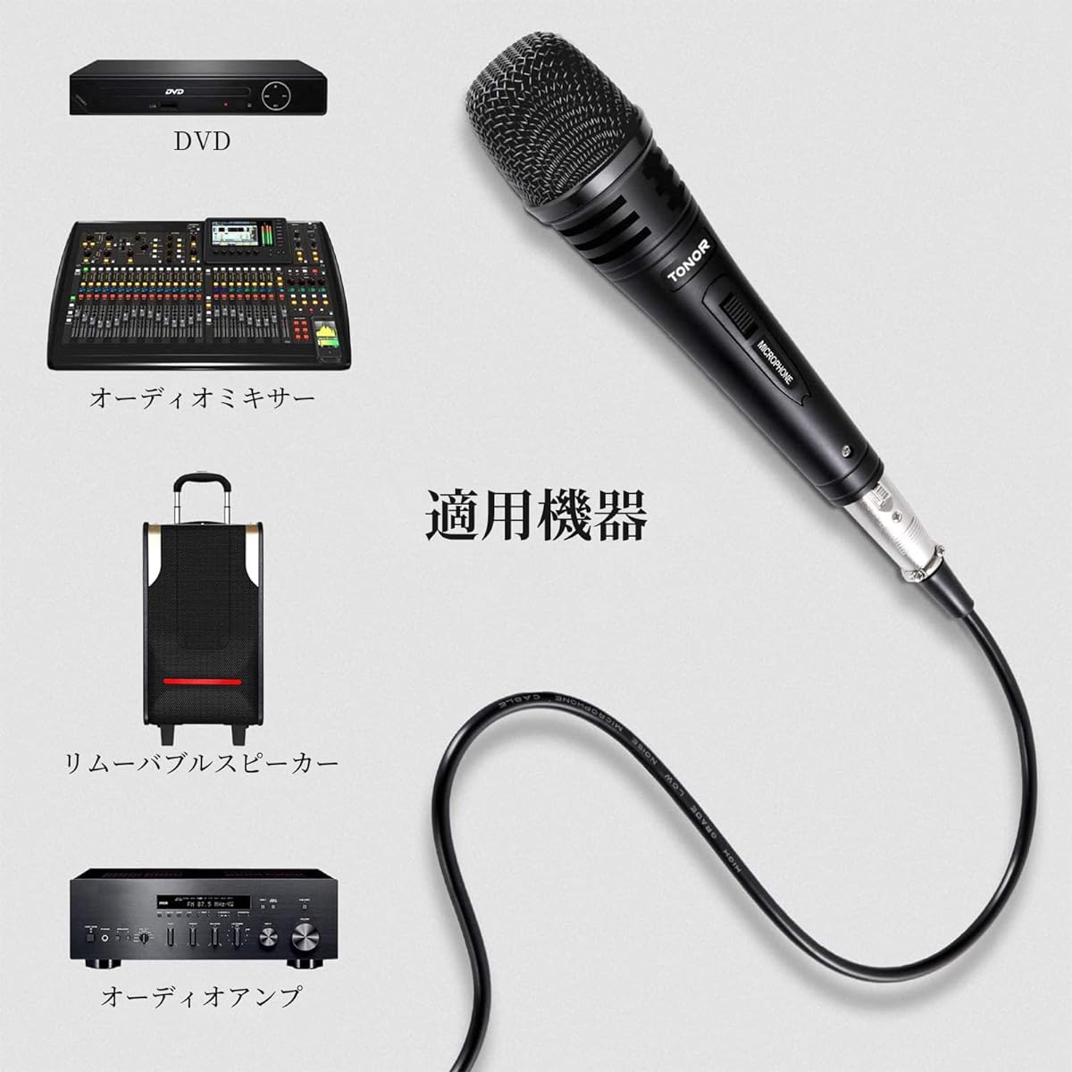 Dynamic Microphone (6.35mm Plug with 5M XLR Cable), Vocal Microphone, Unidirectional Metal Handheld Wired Microphone Compatible with Karaoke Machine/Speaker/Amplifier/Mixer (For Home Karaoke, Event Speech, Meeting, Recording, Wedding, Outdoor Activities)