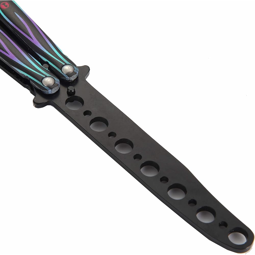 CSGO Folding Tactical Trainer Practice Butterfly Knife No Blade Black Color Never Fade