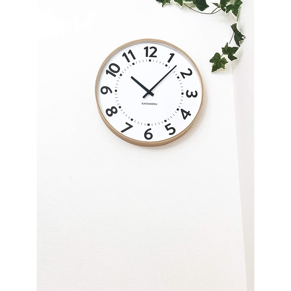 KATOMOKU plywood clock 17 radio clock sweep (continuous second hand) km-106NARC φ362mm natural