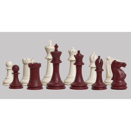 The House of Staunton Marshall Plastic Chess Set Pieces Only 3.75" King Red & White