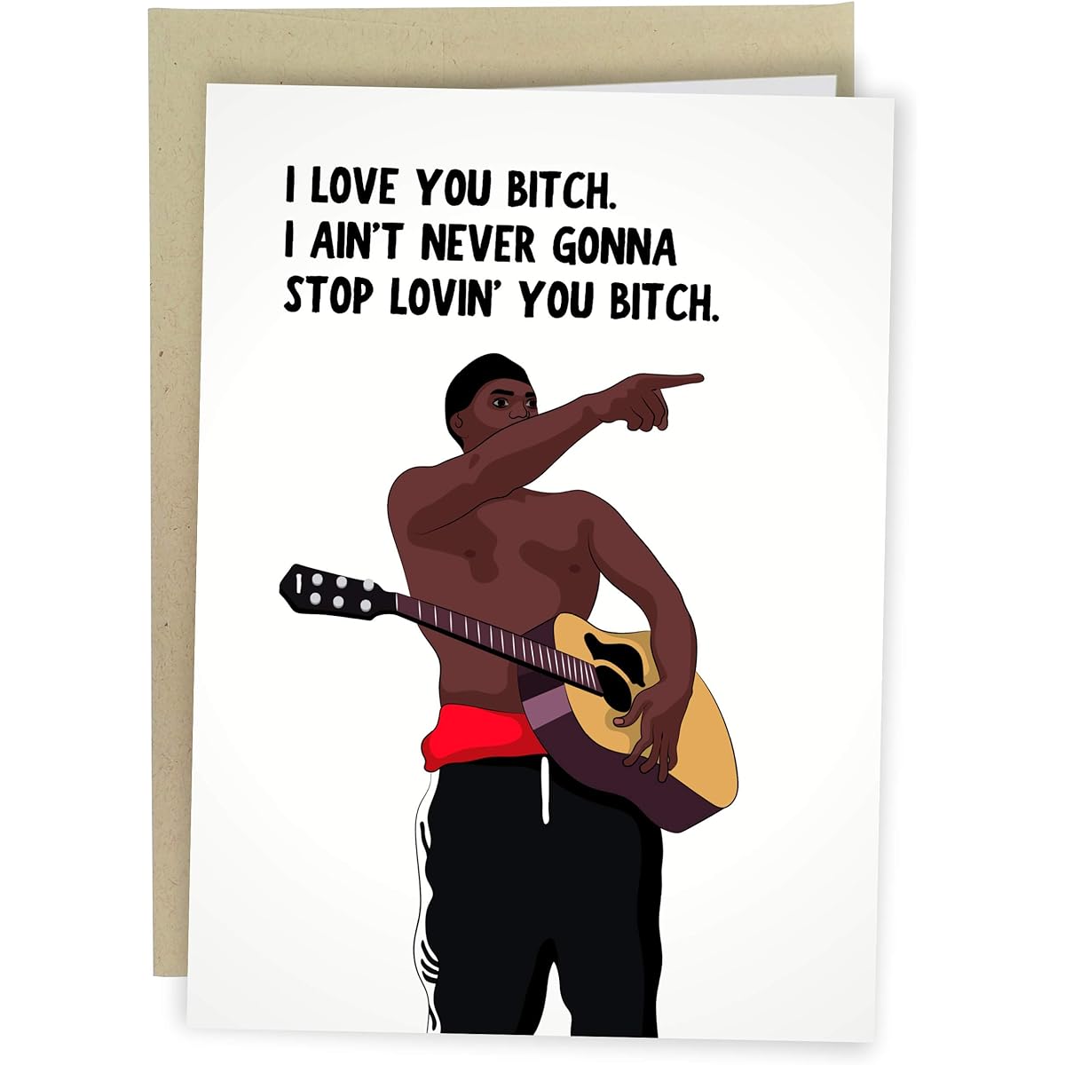 Sleazy Greetings Funny Valentine's Day Anniversary Cards for Him or Her I Love You Bitch Vine Meme Card