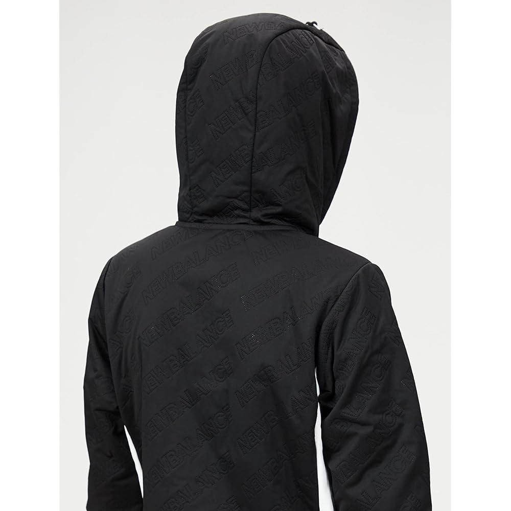 [New Balance] Golf Water Repellent Full Zip Parka (Bias Logo Pattern/Micro Fleece Lining: Windproof/Stretchy) / Women's / 012-2220502 010_Black 1 [M]