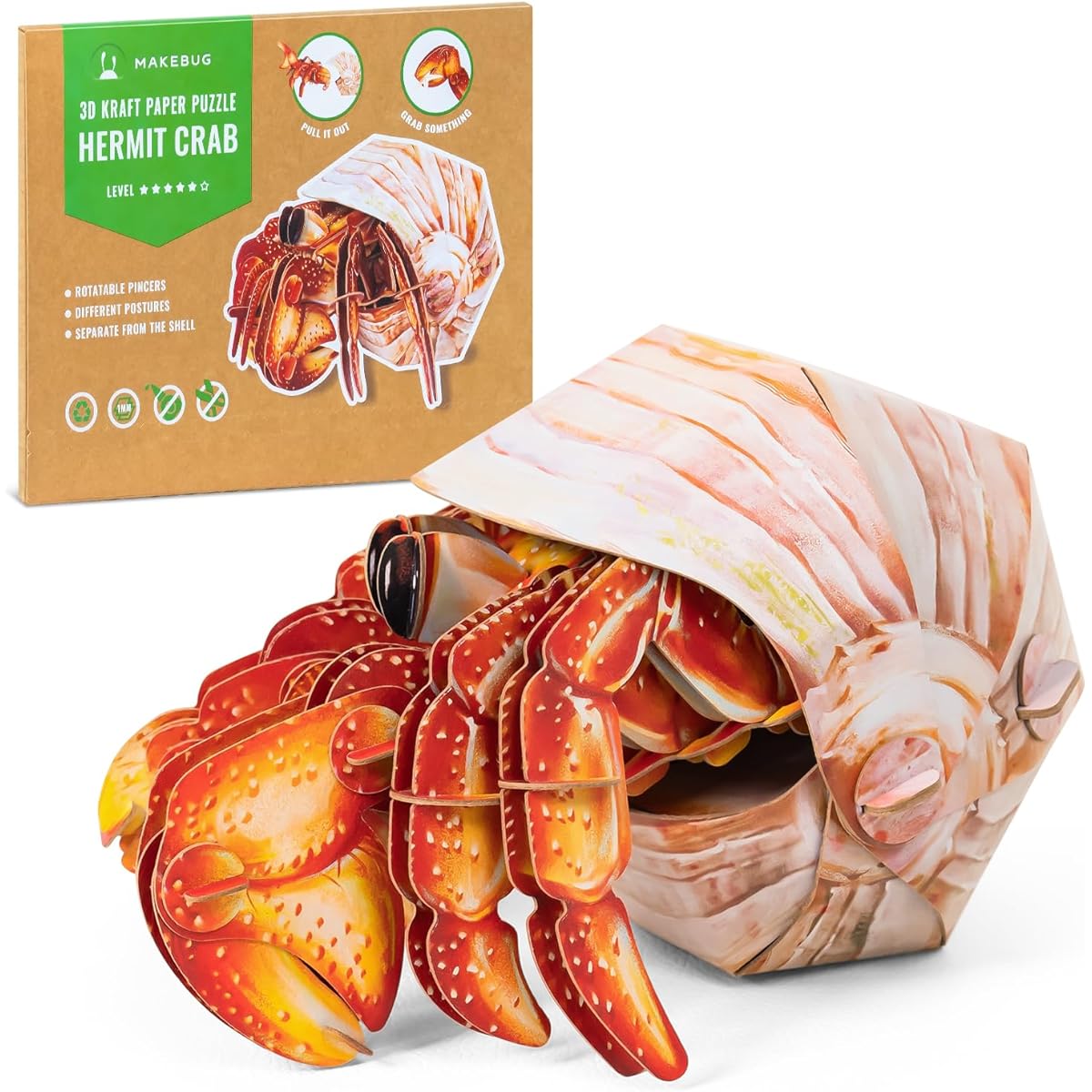 MAKEBUG Early Learning Science Kit, Best STEM Toys for Teens, Boys and Girls - Develop Social Skills at Christmas Party (Hermit Crab, Ages 7+)