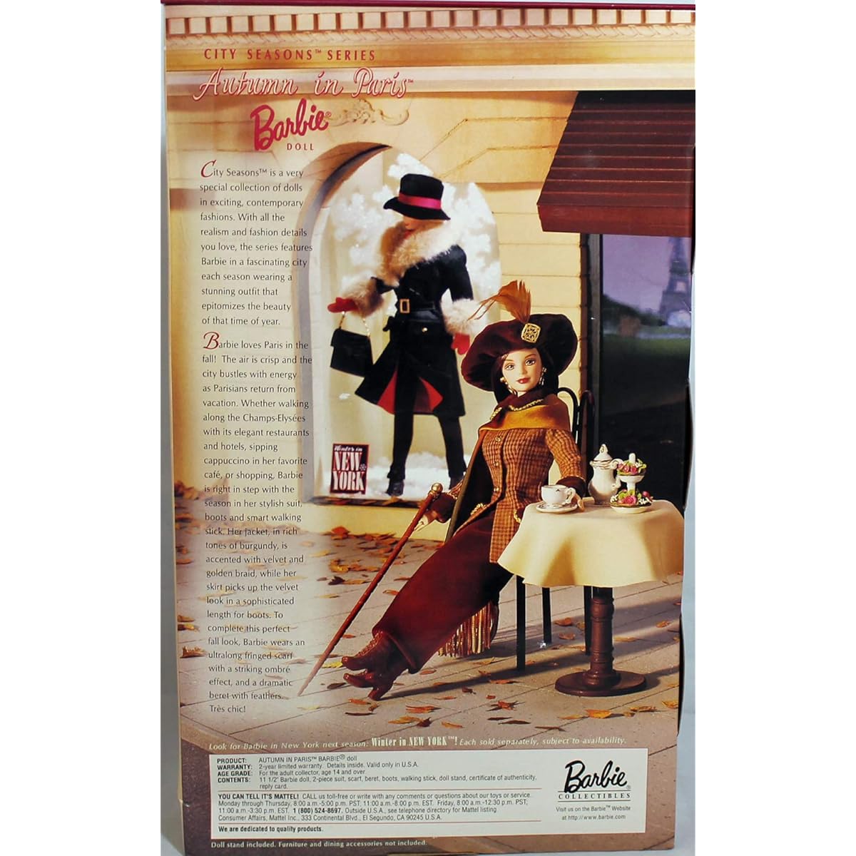 Barbie 1998 Fall Collections - Autumn in Paris Barbie Doll By Mattel