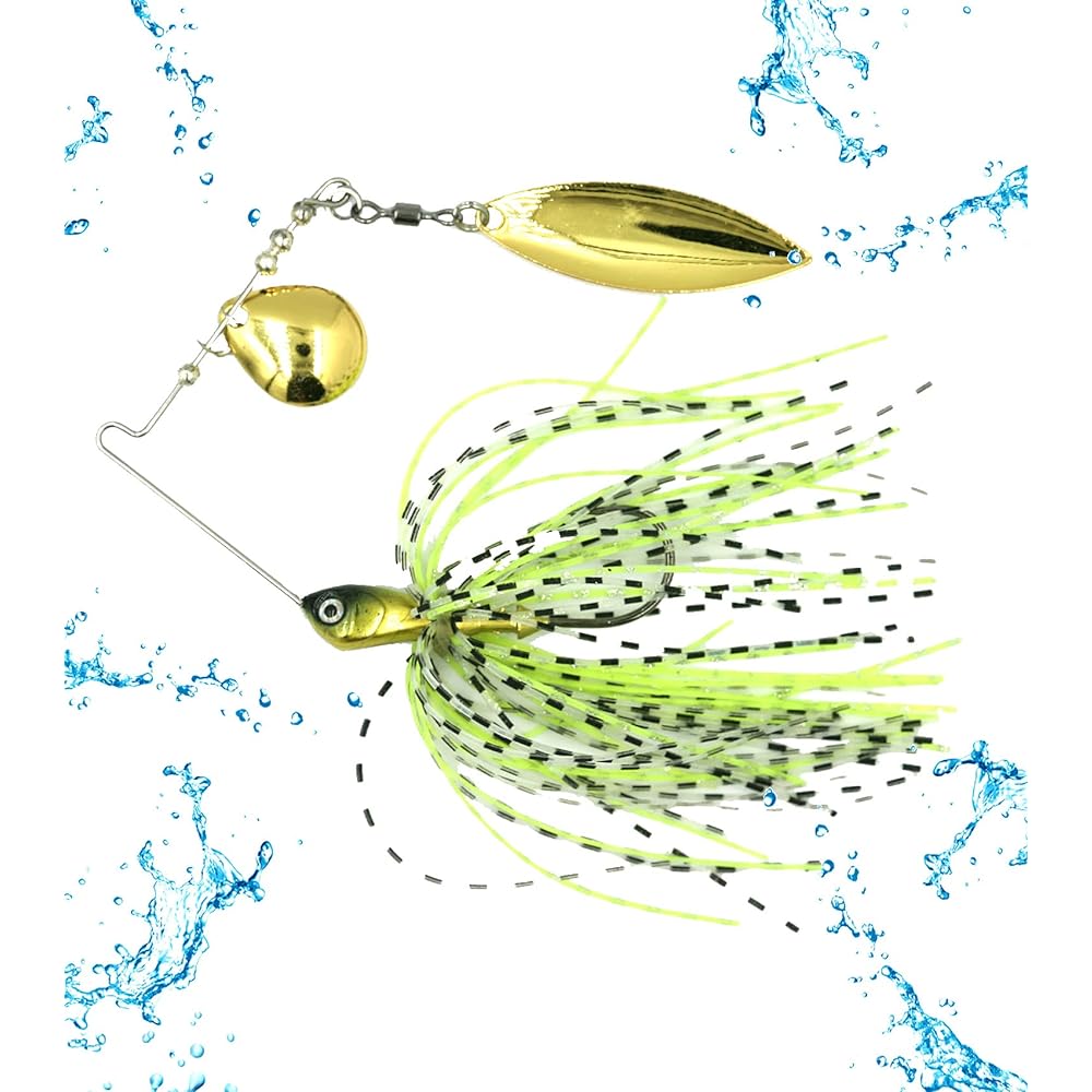Blue Ocean Spinnerbait Lure 3/8oz 10g (Set of 8) Bass Fishing Black Bass Root Fish Seabass Lure Set
