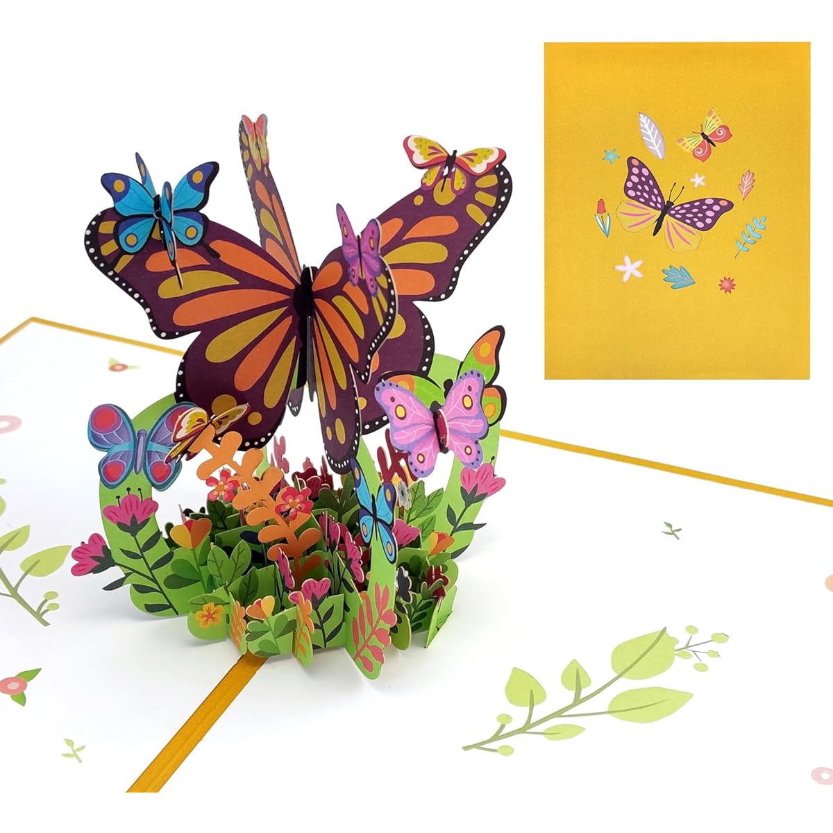 Agoer Greeting Cards Pop Up Cards Butterfly 3D Greeting Cards for Girlfriend Wife Mom Grandma Teacher's Day Mother's Day Anniversary Thanksgiving Thinking of You(5.9x7.9inch)