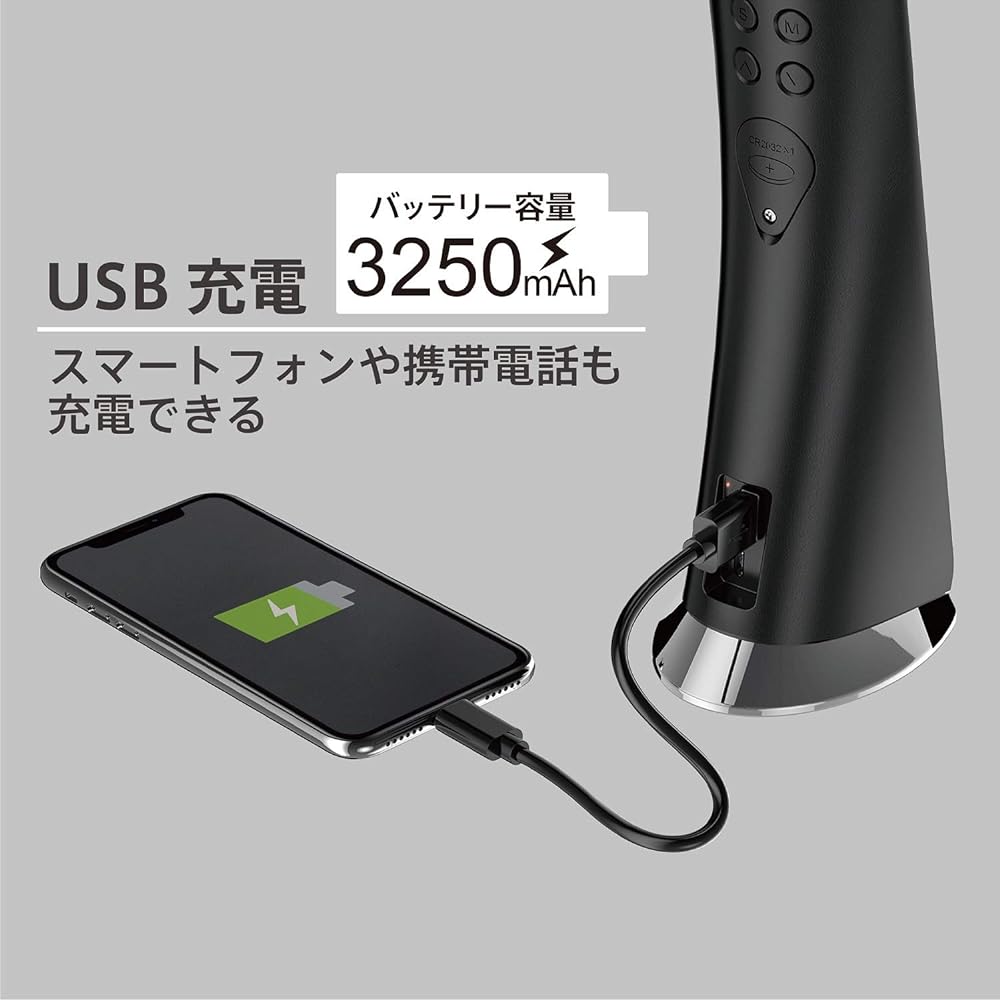 ZEPEAL Rechargeable LED Stand Light with Digital Display Flashlight Leather Tone Dimmable Flexible Arm LCD Calendar Alarm Function Black DJS-H2020-BK