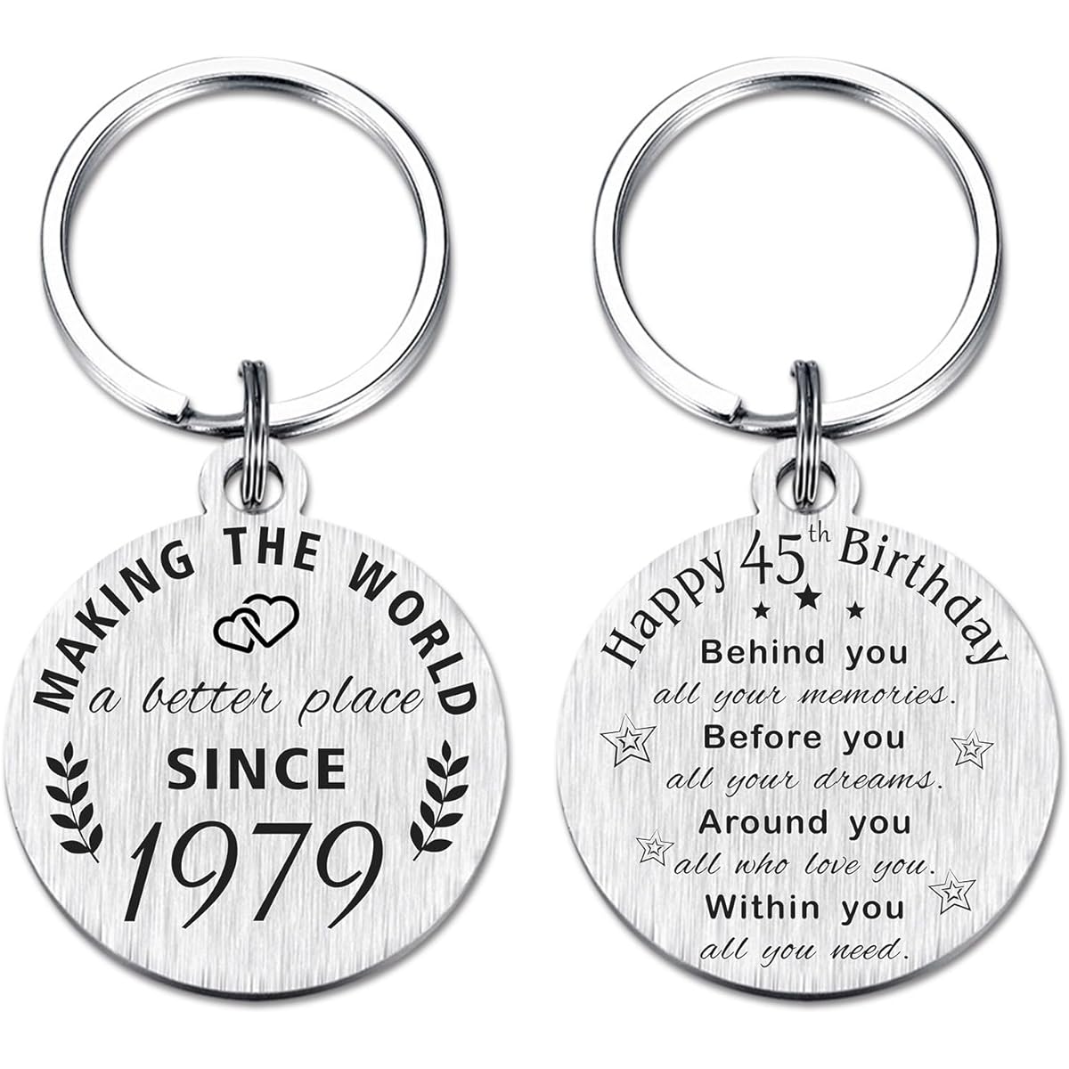 45th Birthday Gifts, 45th Birthday Keychains, 1977 Bronze Gifts, 1977 Birthday Decorations