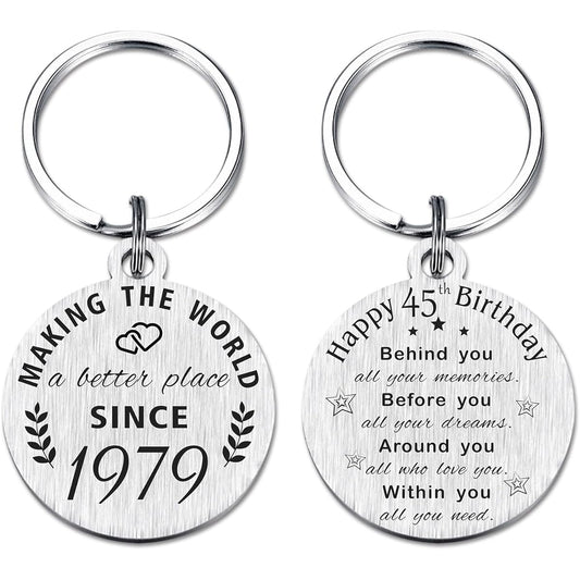 45th Birthday Gifts, 45th Birthday Keychains, 1977 Bronze Gifts, 1977 Birthday Decorations