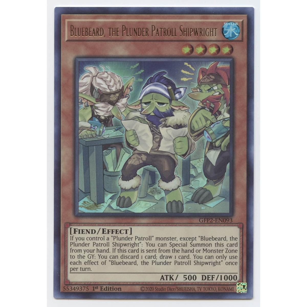 Bluebeard, The Plunder Patrol Shipwright - GFP2-EN093 - Ultra Rare - 1st Edition
