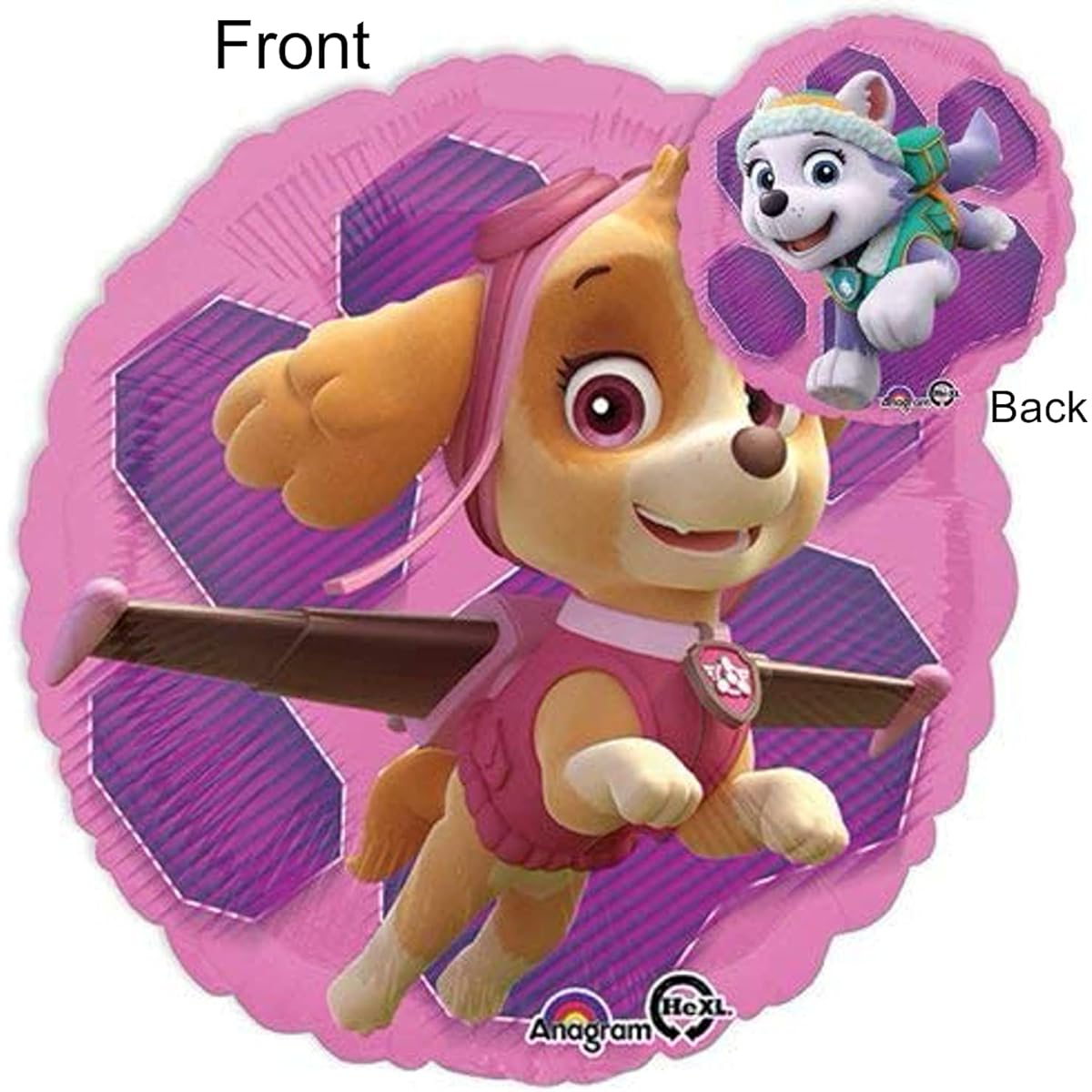 Paw Girl Pups on Patrol Party Supplies 2nd Birthday Balloon Bouquet Decorations Pink Number 2