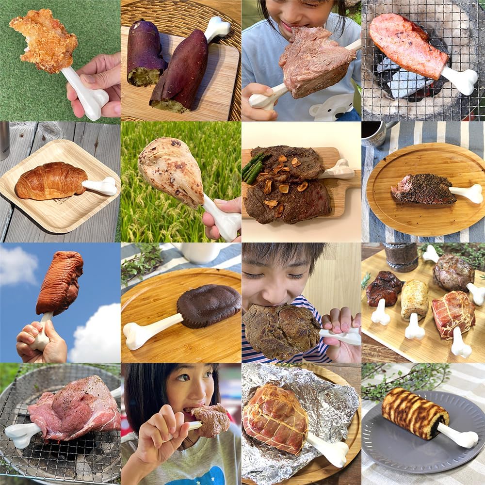 Manga Meat Bone Tsubame Sanjo Manga Meat Bone Heat Resistant Cast Aluminum Approx. 15cm Manga Meat Bone Only Barbecue Outdoor BBQ Camping "Bone to be wild"